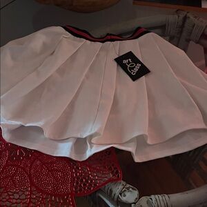 Art Class White Skater Skirt with Black Trim